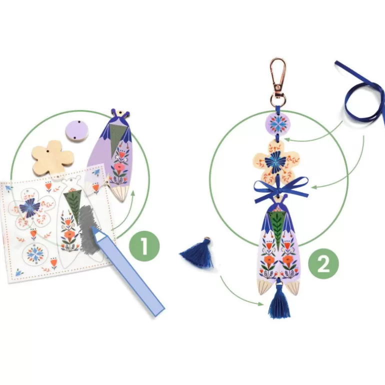 Djeco Couture Et Broderie Pour Enfant<3 Bijoux De Sac A Creer "Papillons Butterflies" 7981
