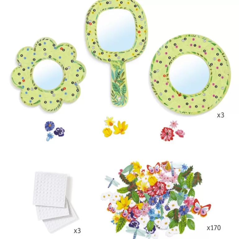 Djeco Décoration Enfants<3 Miroirs A Décorer "Douceur Florale" Diy 7908