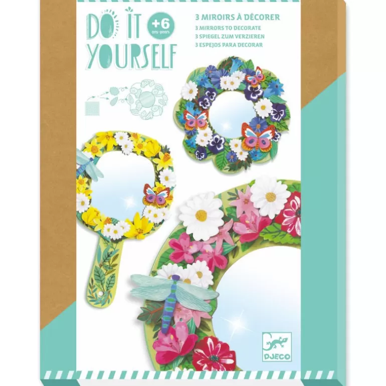 Djeco Décoration Enfants<3 Miroirs A Décorer "Douceur Florale" Diy 7908
