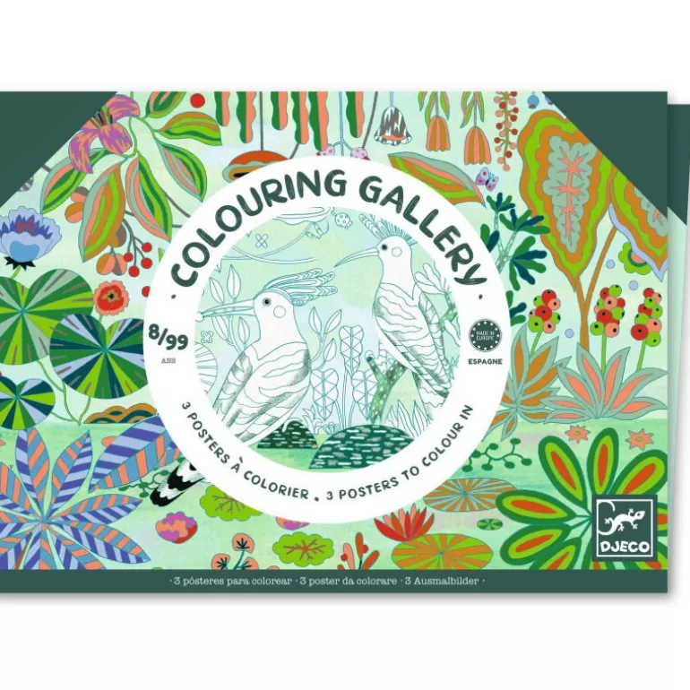 Djeco Dessin, Peinture, Coloriage<3 Posters A Colorier "Sauvage" Colouring Gallery 8690