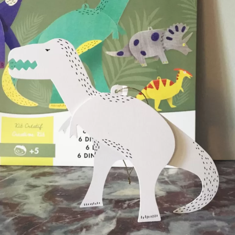 PIROUETTE Cacahouète Jeux Pirouette Cacahouète<6 Dinosaures A Colorier, Kit Creatif Pour Enfant