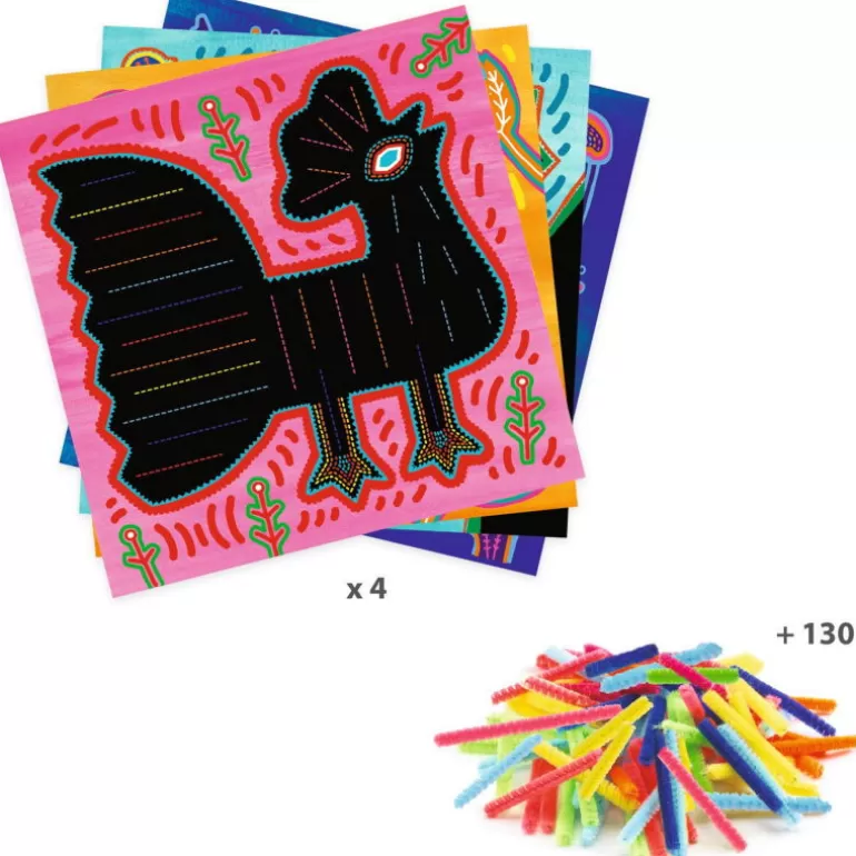Djeco Bricolage Enfant<Art Kuna Et Fils Chenilles "Tout Doux", Jeu D'Enfilage 9896