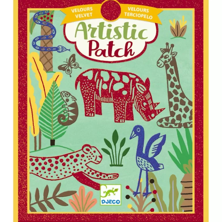 Djeco Artistic Djeco<Artistic Patch Velours "Animaux Sauvages" 9471