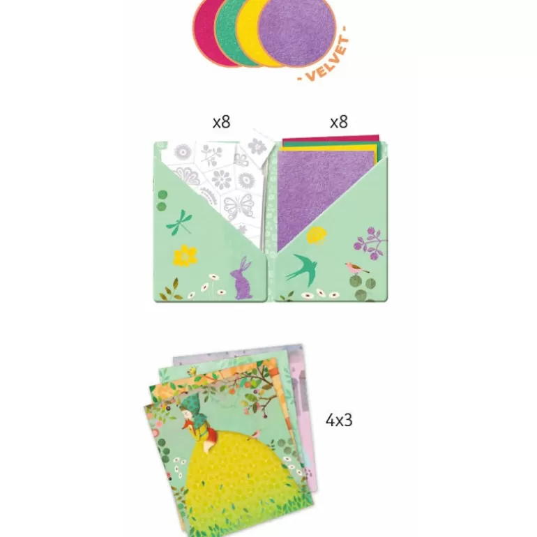 Djeco Artistic Djeco<Artistic Patch Velours "Demoiselles" 9468