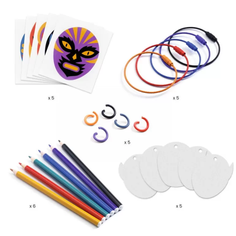 Djeco Artistic Djeco<Artistic Plastic "Porte-Clefs Catcheurs" 9486