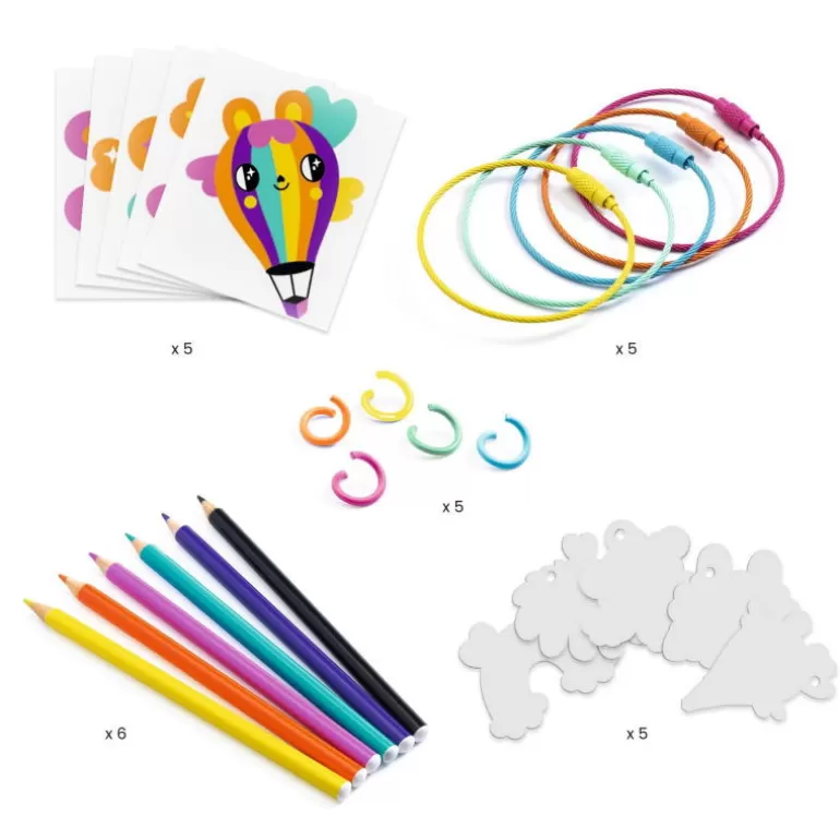 Djeco Artistic Djeco<Artistic Plastic "Porte-Clefs Kawai" 9487