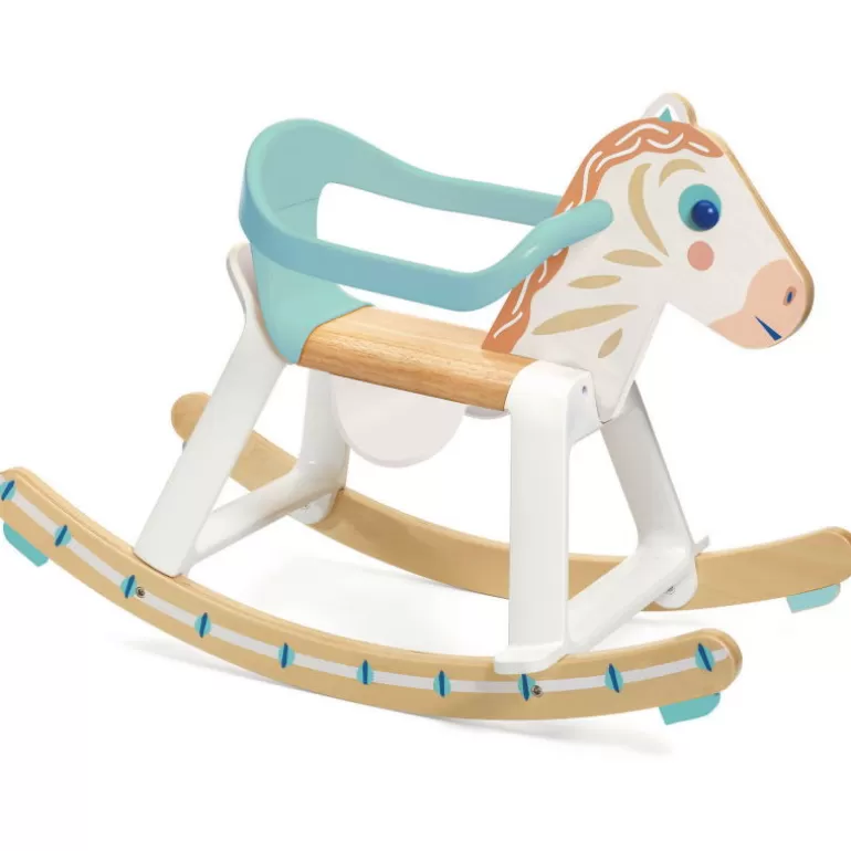 Djeco Cheval À Bascule<Babycavali Cheval À Bascule En Bois Avec Arceau Amovible 6132