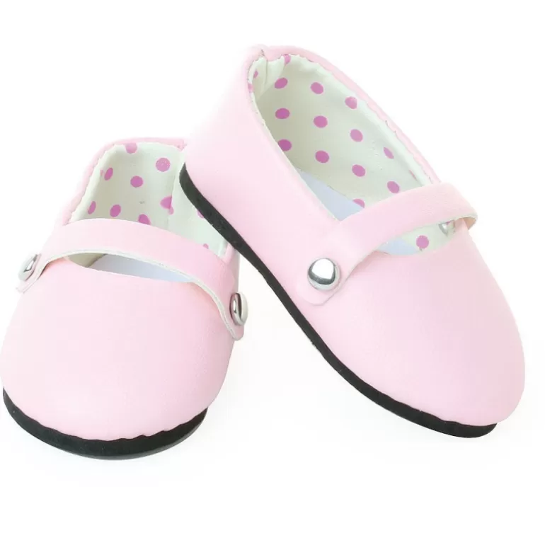 Petitcollin Poupées, Peluches<Ballerines Roses A Bride Pour Poupées De 39 A 48 Cm