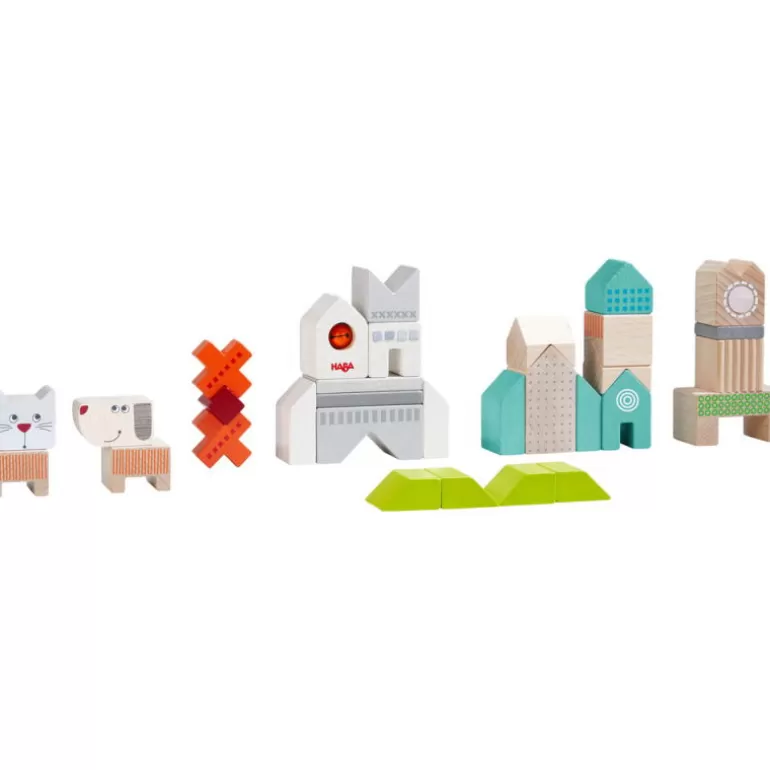 HABA Jouets Haba Fabriqués En Allemagne<Blocs De Construction En Bois "Chien Et Chat" 306086