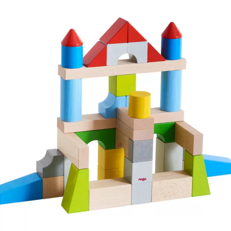 HABA Jouets Haba Fabriqués En Allemagne<Blocs De Construction MultiColorés En Bois 305162-Grande Boite