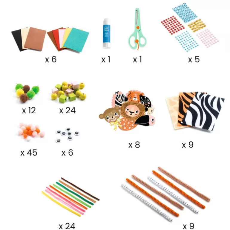 Djeco Perles, Savons, Bougies<Boite A Creer Pour Enfant "Animaux De La Jungle" 9016