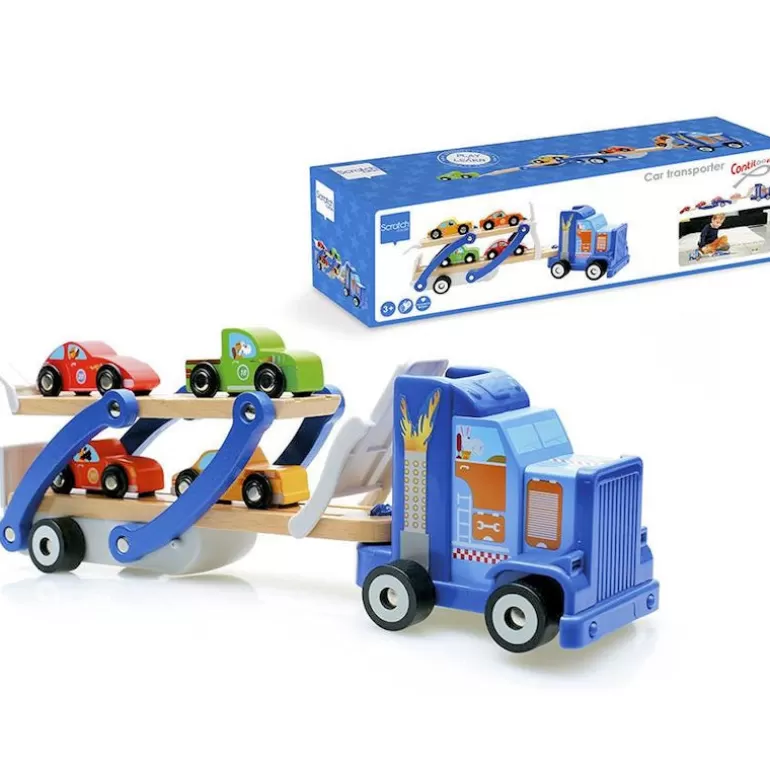 Scratch Jouets Garage, Voitures<Camion Transporteur De Voitures