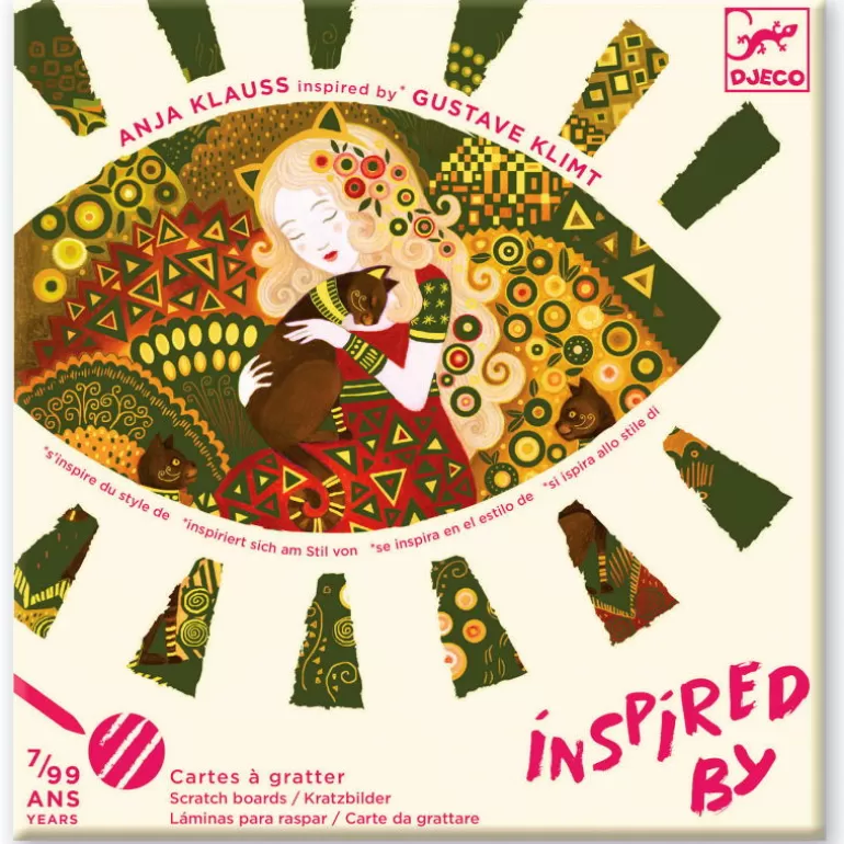 Djeco Djeco Inspired By<Cartes À Gratter "Golden Muses" 9374 Inspired By Gustav Klimt