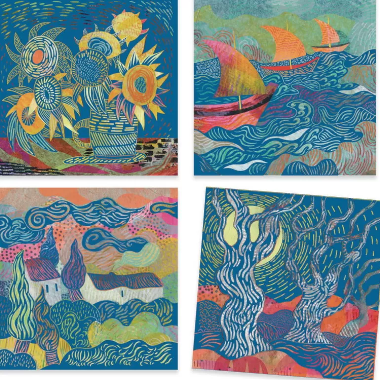 Djeco Djeco Inspired By<Cartes À Gratter "Le Sud" 9378 Inspired By Vincent Van Gogh
