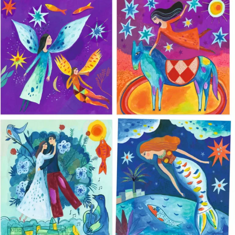 Djeco Djeco Inspired By<Cartes À Peindre "En Reve" 9380 Inspired By Marc Chagall