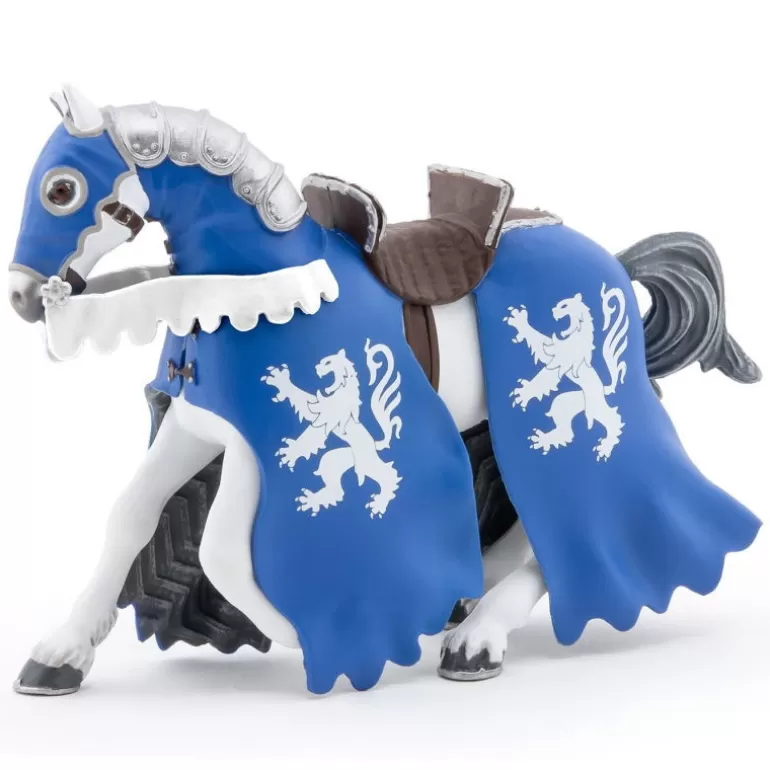 Papo Figurines Papo<Cheval Du Chevalier Bleu A La Lance, Figurine 39759