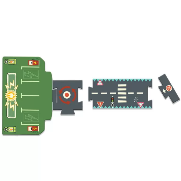 Djeco Puzzle Djeco<Circuit De Routes Geant "City Circuit" Crazy Motors 5497