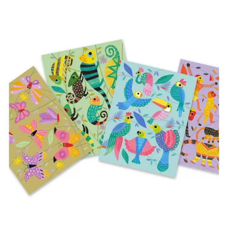 Djeco Dessin, Peinture, Coloriage<Coffret Atelier Pastels A L'Huile 'Jungle Coloree' 8618