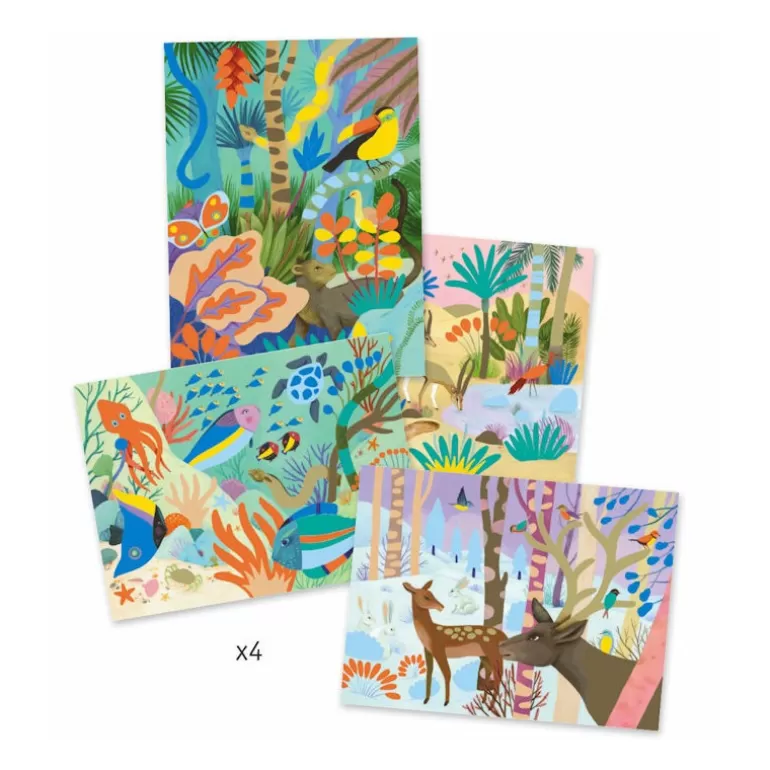 Djeco Dessin, Peinture, Coloriage<Coffret Gouaches "Natural World", Art Au Numero 8965