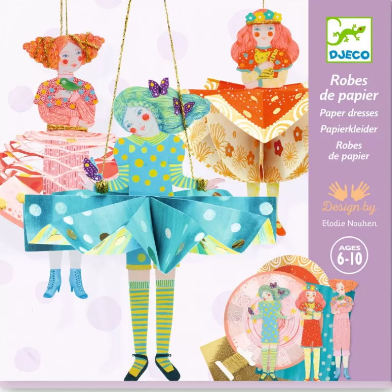 Djeco Paper Toys<Coffret Papier Creatif Pour Enfant "Robes De Papier" 9453