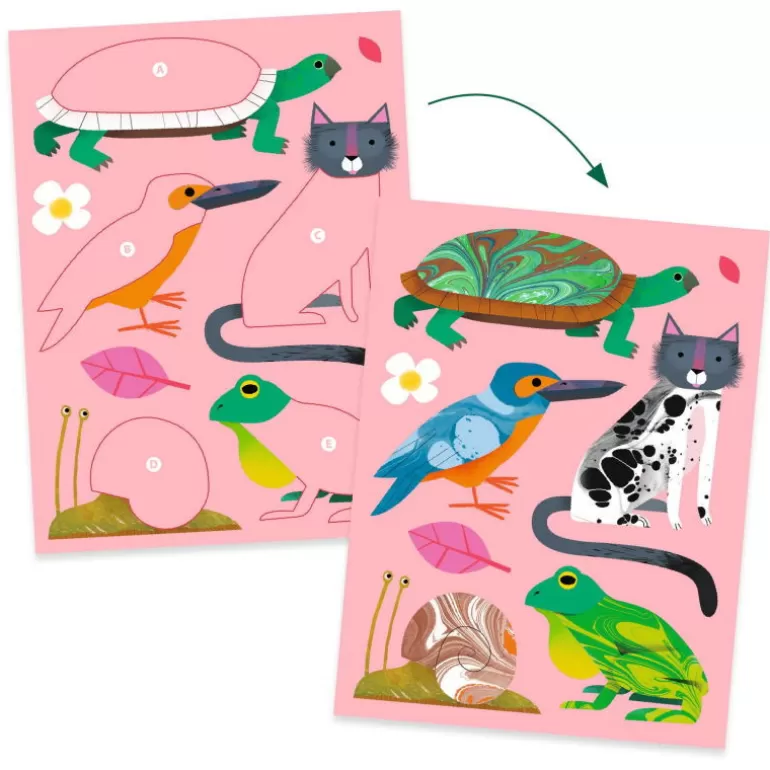 Djeco Dessin, Peinture, Coloriage<Coffret Papier Marbre "Colorful" 9351