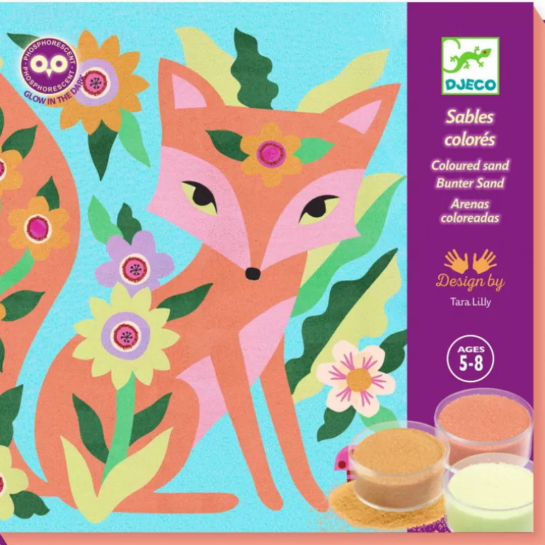 Djeco Sables Colorés, Paillettes<Coffret Sables Colorés "Garden Lights" 8680