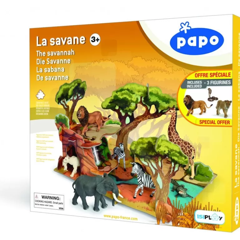 Papo Ferme En Bois, Centre Équestre Et Zoo<Coffret Savane 80007