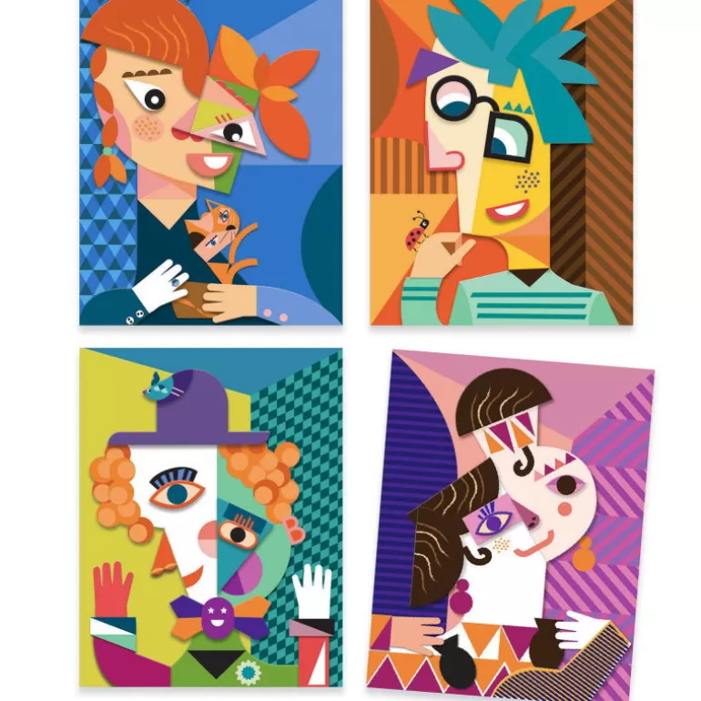 Djeco Djeco Inspired By<Collages "Tetes Au Carre" 9377 Inspired By Pablo Picasso