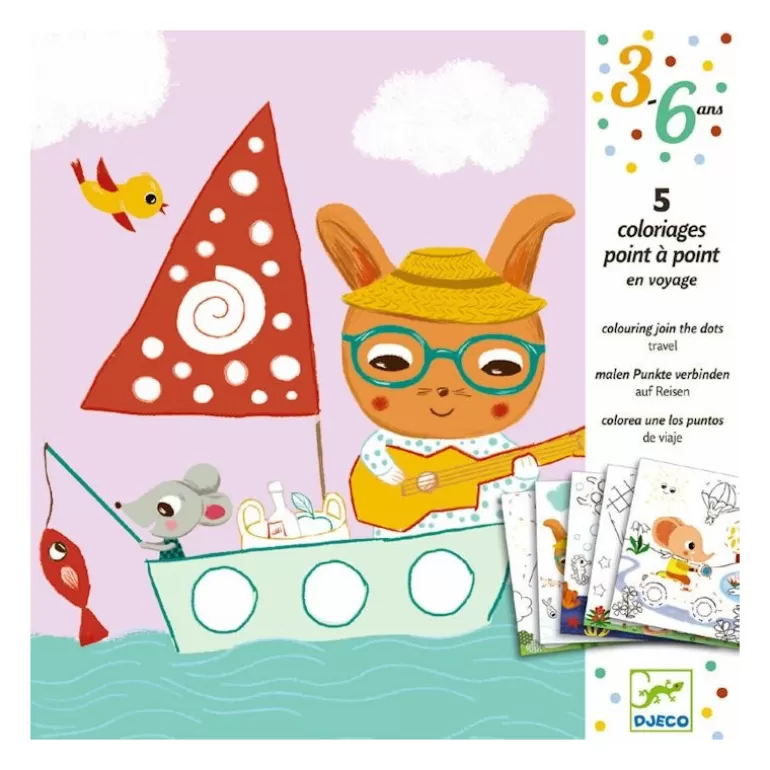 Djeco Dessin, Peinture, Coloriage<Coloriage Point A Point En Voyage 9642