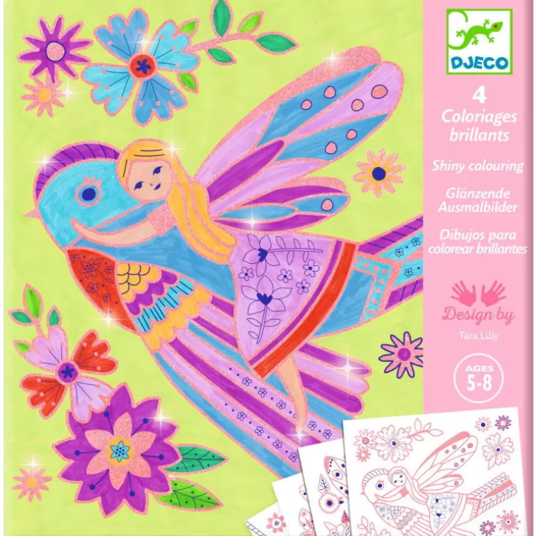 Djeco Dessin, Peinture, Coloriage<Coloriages Brillants "Petites Ailes" 9696