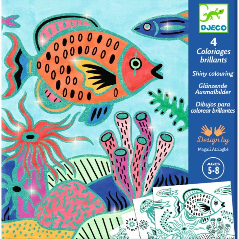 Djeco Dessin, Peinture, Coloriage<Coloriages Brillants "Sous La Mer" 9698