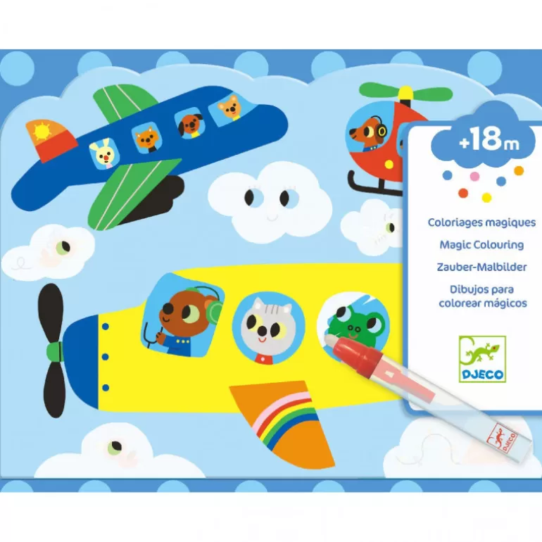 Djeco Dessin, Peinture, Coloriage<Coloriages Magiques A L'Eau "Cache Dans Le Ciel" 9061