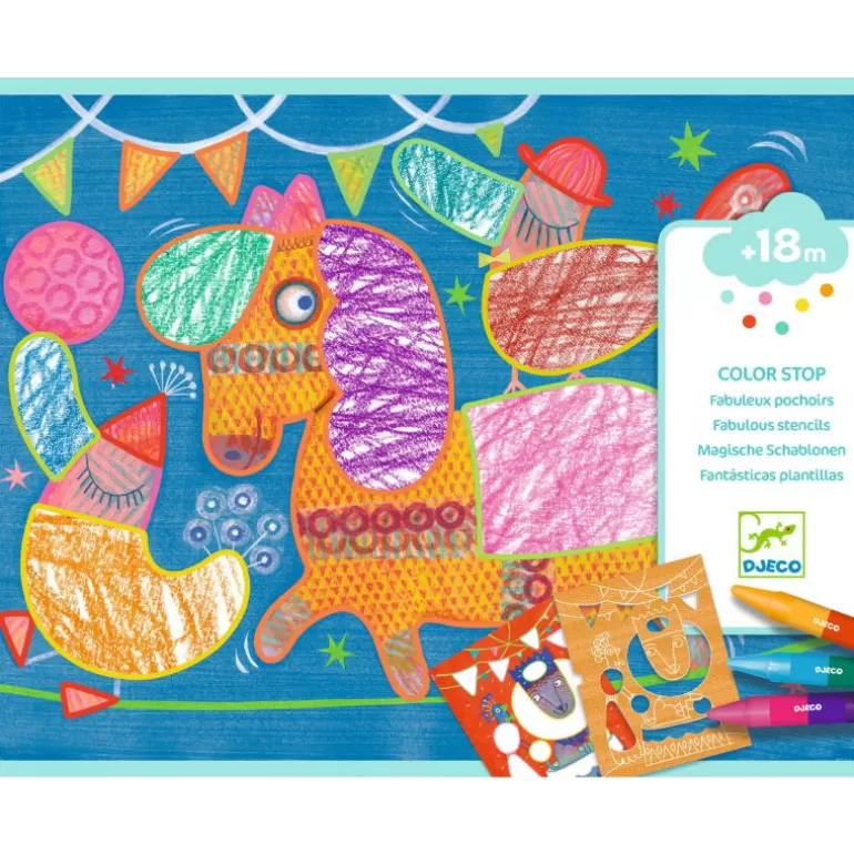 Djeco Dessin, Peinture, Coloriage<Coloriages Pour Les Petits Color Stop "Fabuleux Pochoirs" 8989