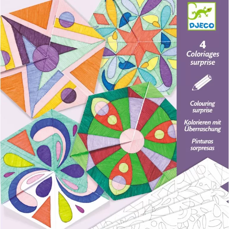 Djeco Dessin, Peinture, Coloriage<Coloriages Surprise 'Mandalas Rosaces' 9656