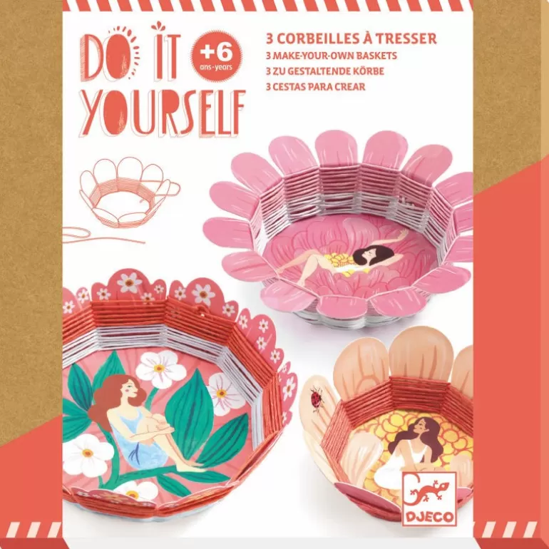 Djeco Couture Et Broderie Pour Enfant<Corbeilles A Tresser "Floraison" Diy 7952