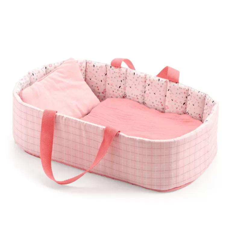 Djeco Poupées, Peluches<Couffin 'Pink Lines' Accessoire Pour Poupee Pomea De 7844