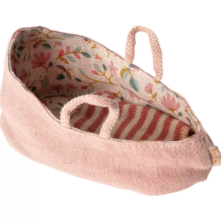Maileg Maison De Poupee En Bois<Couffin Pour Bebe - Rose Poudre