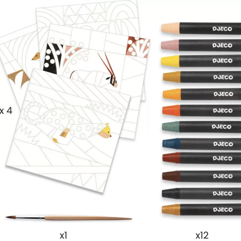 Djeco Djeco Inspired By<Crayons De Cire Aquarellables "Desert" 9373 Inspired By Paul Klee