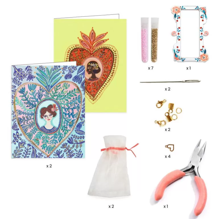 Djeco Perles, Savons, Bougies<Duo De Bracelets You & Me "Miyuki Et Coeurs" 0018