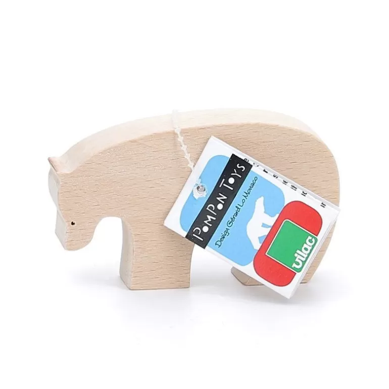 VILAC Jouets D'éveil, Hochets<Figurine D'Animal En Bois "Ours Brun" De Pompon, 9103E