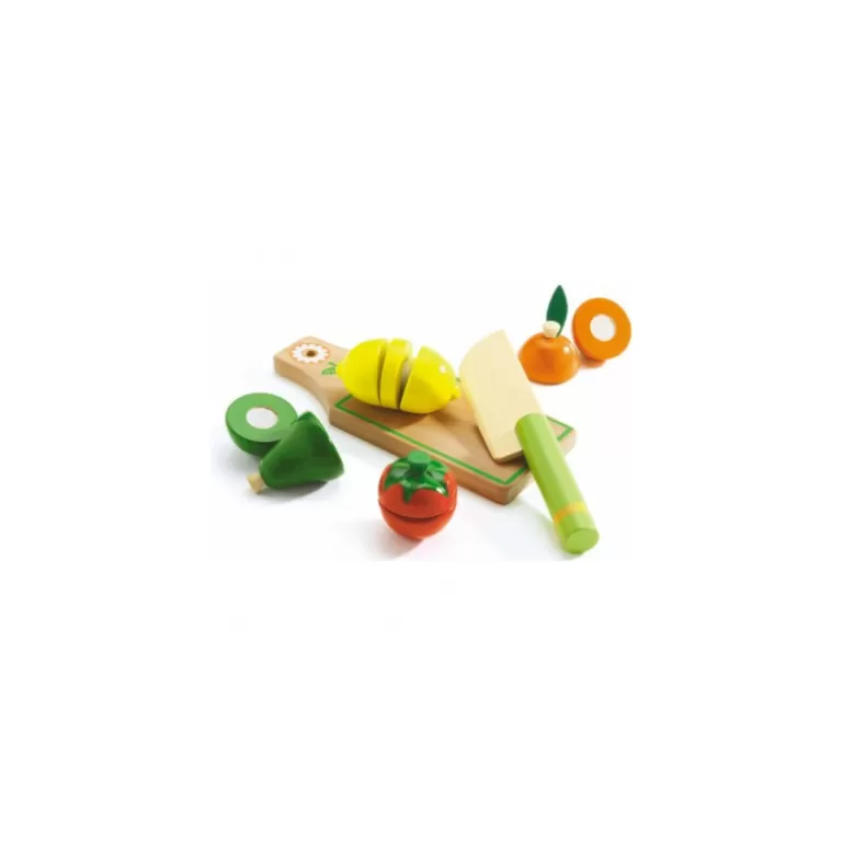 Djeco Jouets Cuisine, Dînette<Fruits Et Legumes A Couper, Jouet En Bois Djo6526