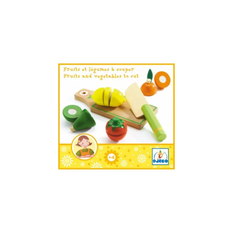 Djeco Jouets Cuisine, Dînette<Fruits Et Legumes A Couper, Jouet En Bois Djo6526