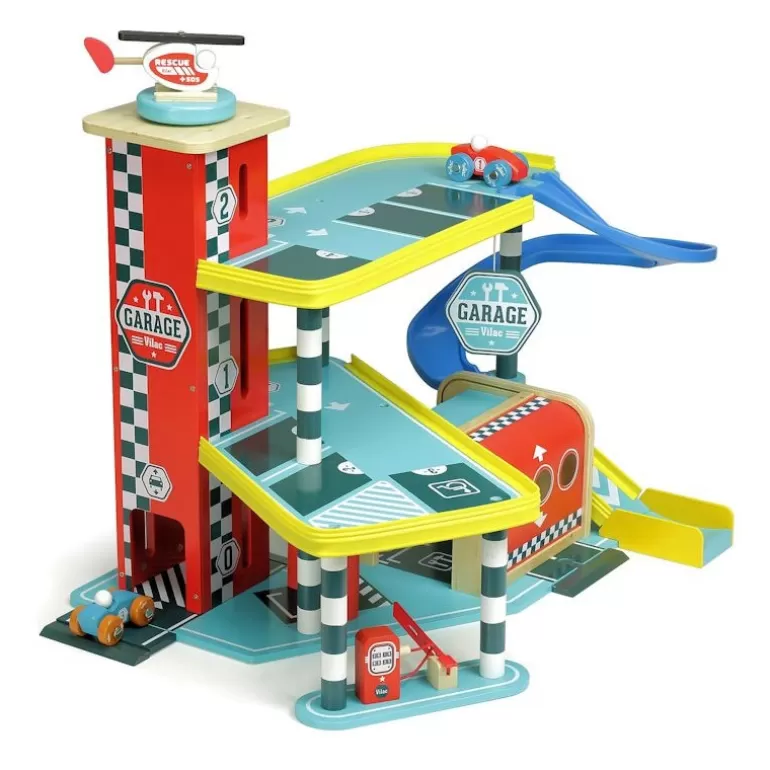 VILAC Jouets Garage, Voitures<Grand Garage En Bois ity 2310