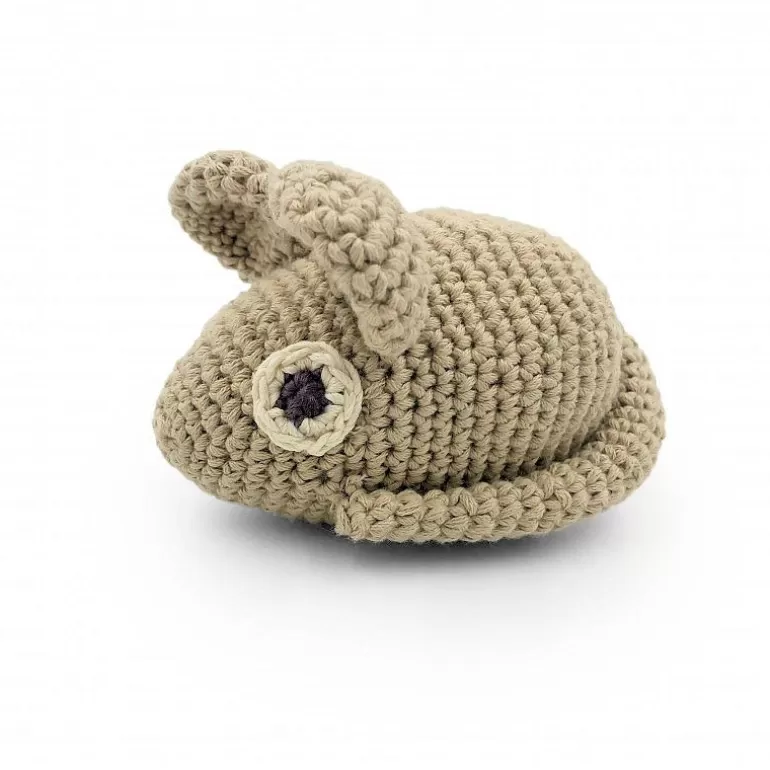 MyuM Jouets D'éveil En Tissu<Hochet Souris Grise En Crochet "The Veggy Toys", Coton Bio