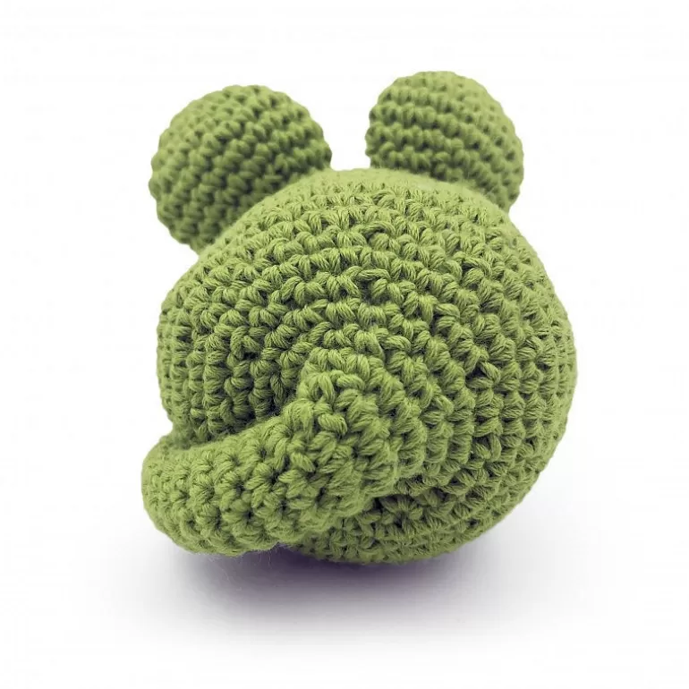 MyuM Jouets D'éveil En Tissu<Hochet Souris Verte En Crochet "The Veggy Toys", Coton Bio