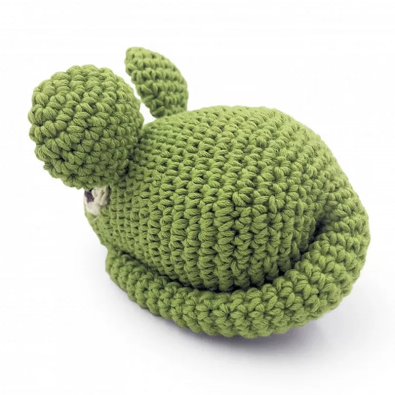 MyuM Jouets D'éveil En Tissu<Hochet Souris Verte En Crochet "The Veggy Toys", Coton Bio