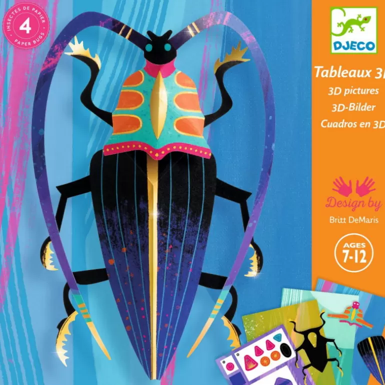 Djeco Paper Toys<Insectes En Papier "Paper Bugs" Tableaux En 3D 9449