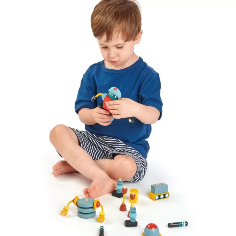 tender leaf toys Jeux De Construction<Jeu De Construction De Robots En Bois,