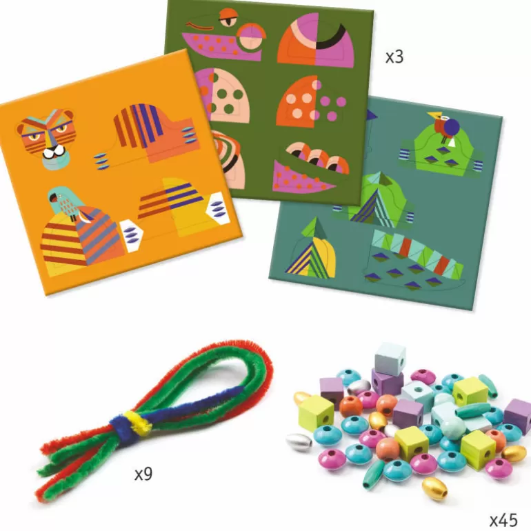 Djeco Perles, Savons, Bougies<Jeu D'Enfilage Pour Creer Des Animaux "Mes Animaux A Moi" 8978