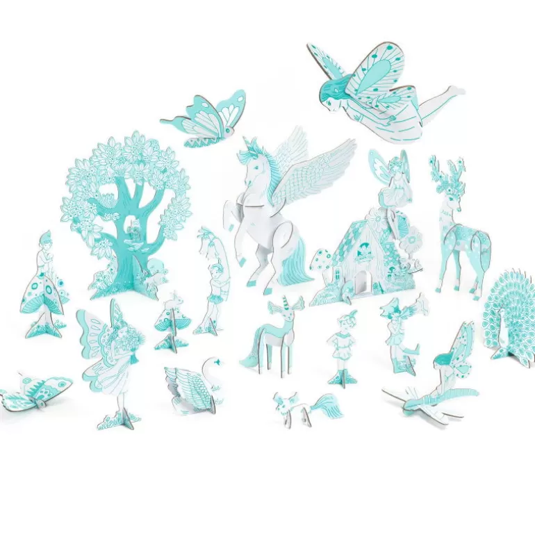 Djeco Paper Toys<Kit Figurines Fees Diy "Monde Feerique" 8008 Color. Assemble. Play